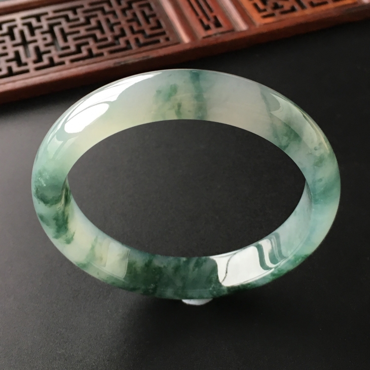 (超值推荐)冰种飘花手镯(57.6mm)