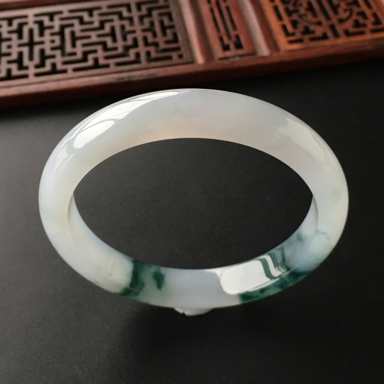 (超值推荐)冰种飘花手镯(54.1mm)
