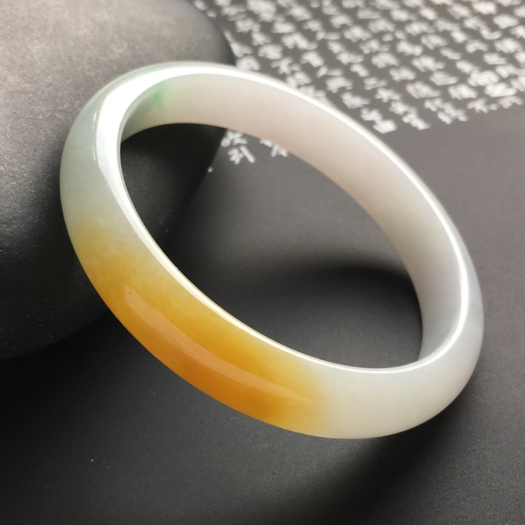 （超值推荐）糯冰种黄翡手镯（54.6mm）