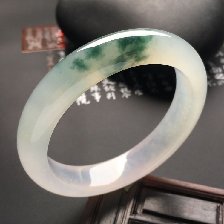 （超值推荐）冰种飘花手镯（56.7mm）