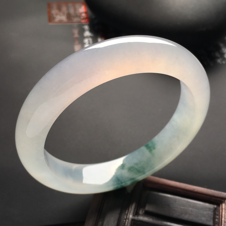 （超值推荐）冰种飘花手镯（56.7mm）