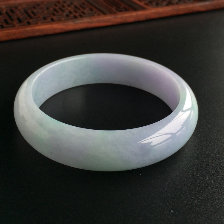 (超值推荐)糯冰种紫罗兰手镯(54.2mm)