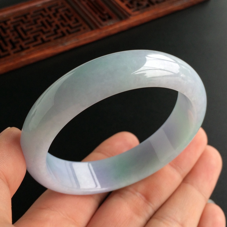 (超值推荐)糯冰种紫罗兰手镯(54.2mm)