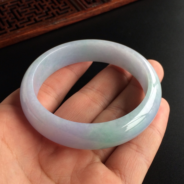(超值推荐)糯冰种紫罗兰手镯(54.2mm)