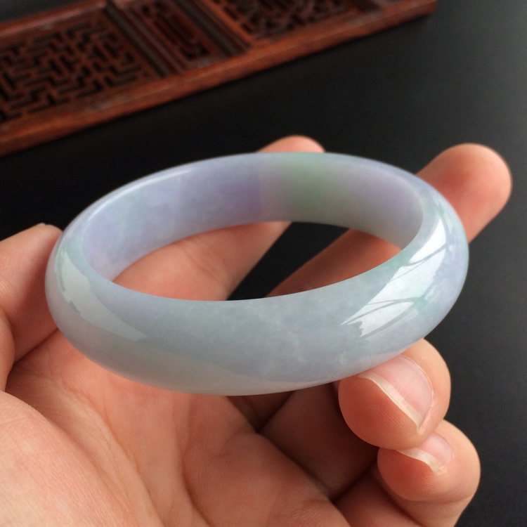 (超值推荐)糯冰种紫罗兰手镯(54.2mm)