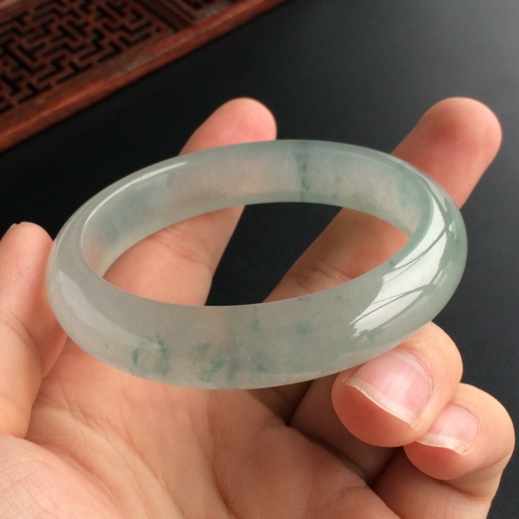 (超值推荐)冰种飘花手镯(54.2mm)