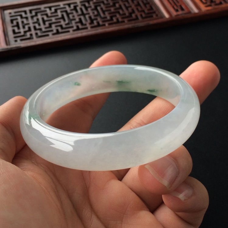 (超值推荐)冰种飘花手镯(57.8mm)