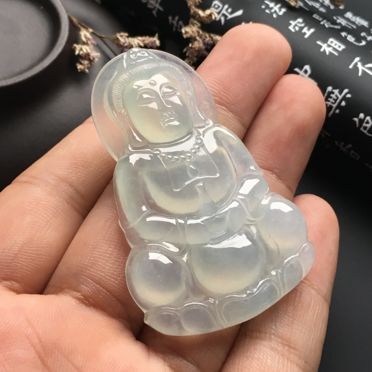 （超值推荐）冰种淡晴水观音挂件