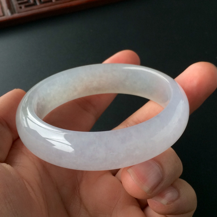 (超值推荐)冰种淡紫罗兰手镯(55mm)