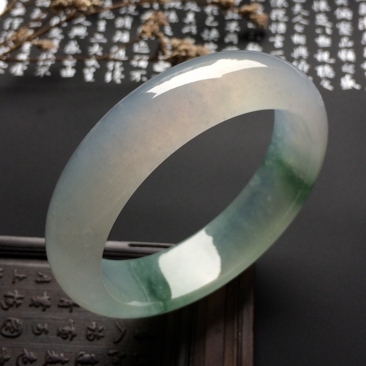 （超值推荐）冰种飘花手镯（54.8mm）