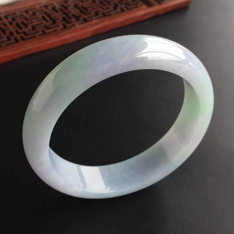 (超值推荐)糯冰种紫罗兰手镯(56.4mm)