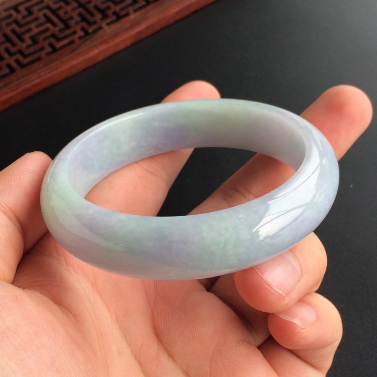 (超值推荐)糯冰种紫罗兰手镯(56.4mm)