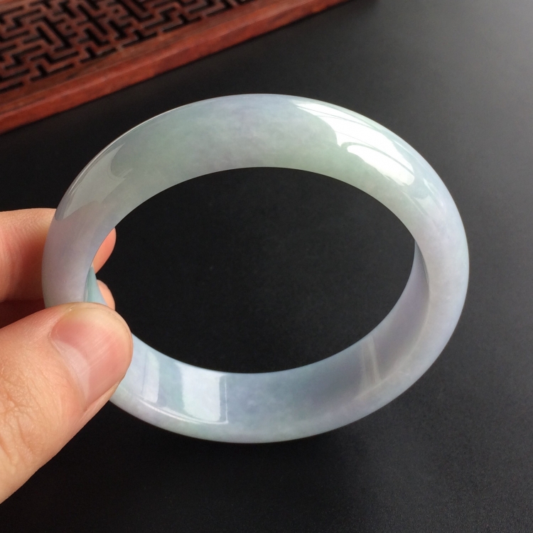 (超值推荐)糯冰种紫罗兰手镯(56.4mm)