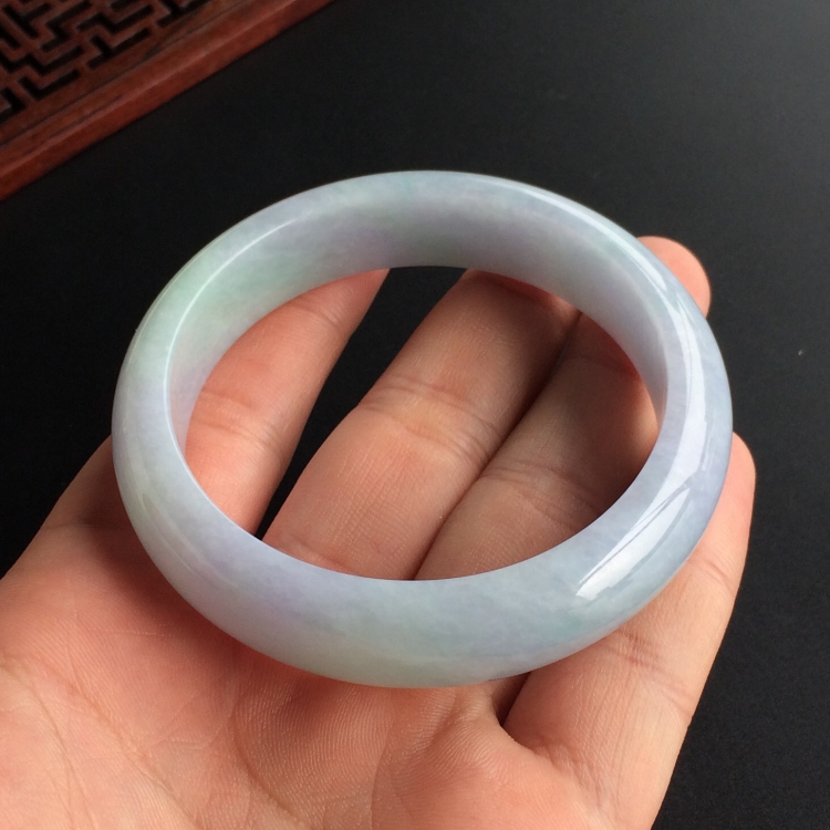 (超值推荐)糯冰种紫罗兰手镯(56.4mm)