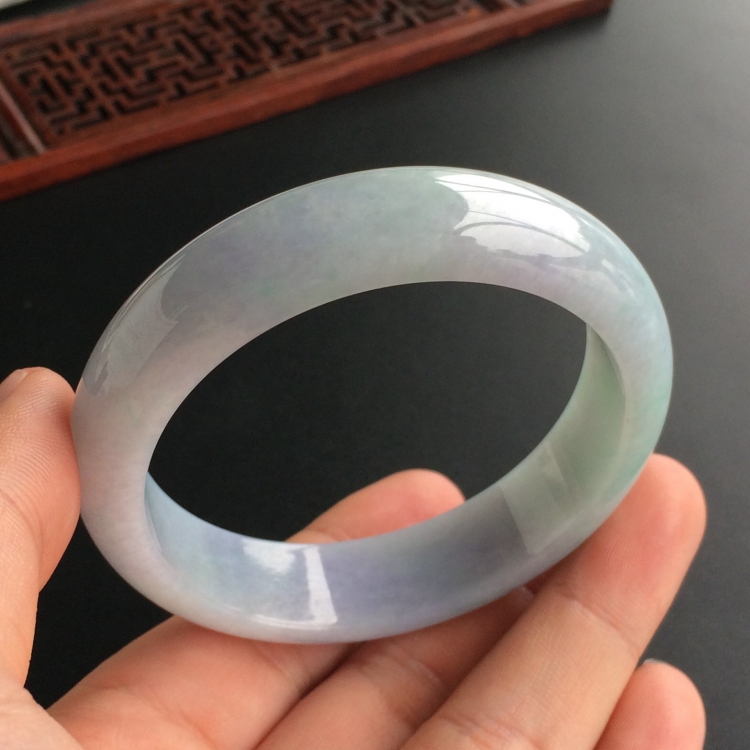 (超值推荐)糯冰种紫罗兰手镯(56.1mm)