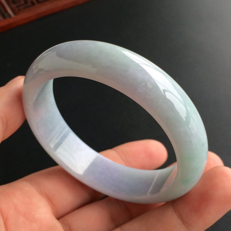 (超值推荐)糯冰种紫罗兰手镯(56.1mm)
