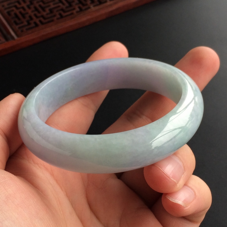 (超值推荐)糯冰种紫罗兰手镯(56.1mm)