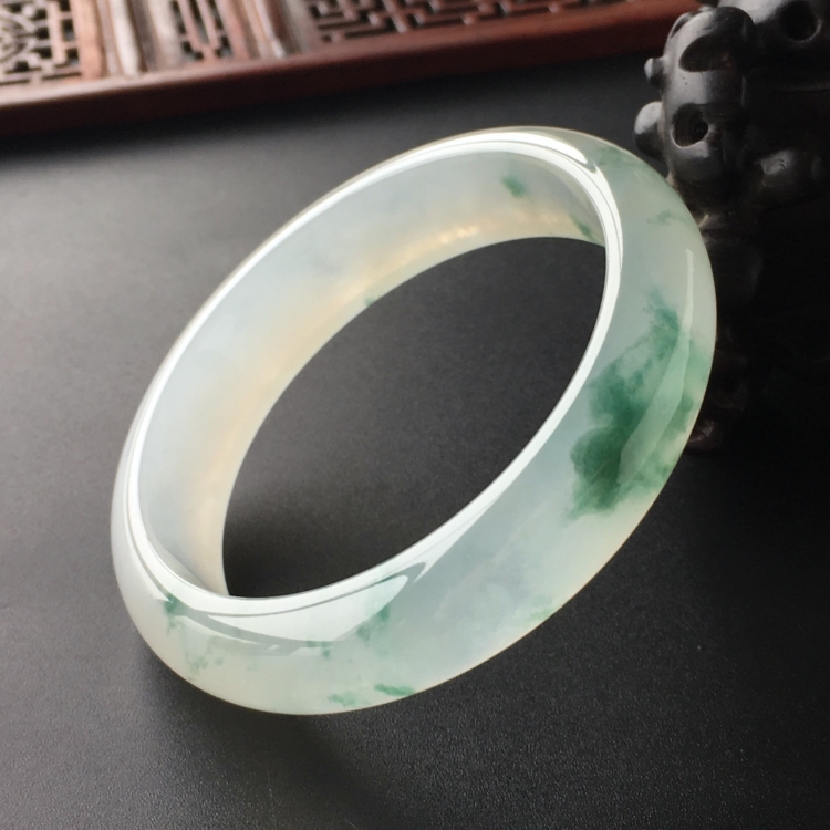 (超值推荐)冰种飘花手镯(54mm)