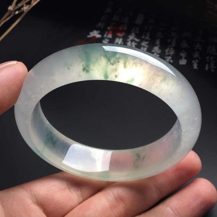 （超值推荐）冰种飘花手镯（57.2mm）