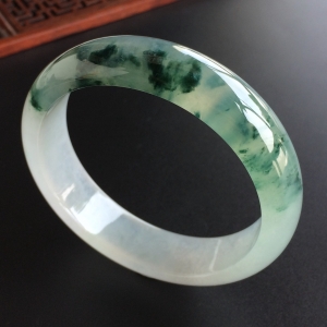 (超值推荐)冰种飘花手镯(56.5mm)