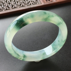 (超值推荐)冰种飘花手镯(57.3mm)