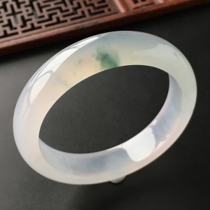 (超值推荐)冰种飘花手镯(54mm)