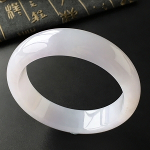 (超值推荐)糯冰种淡紫罗兰手镯(58.1mm)
