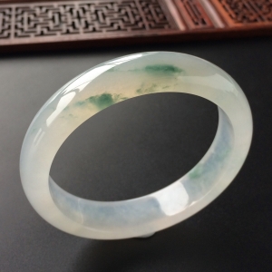 (超值推荐)冰种飘花手镯(57.8mm)