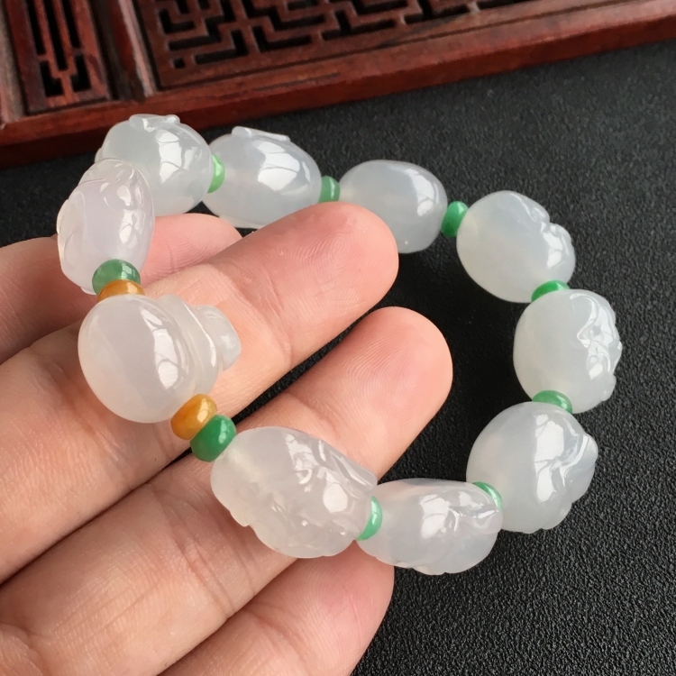 (超值推荐)冰种晴水佛头手链