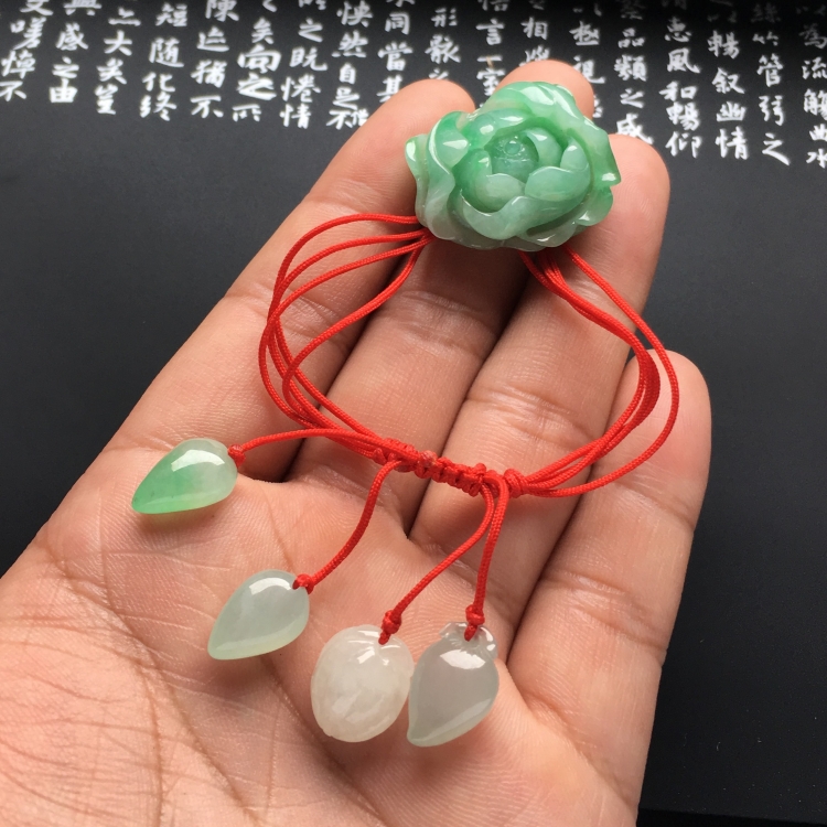 （超值推荐）糯冰种晴水富贵花开手链
