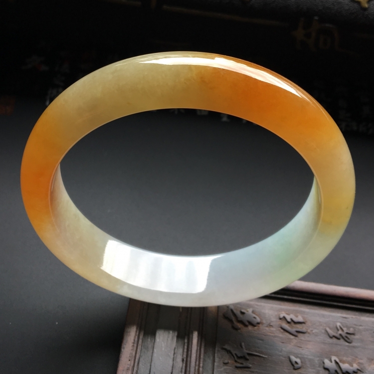 （超值推荐）糯冰种黄翡手镯（58.8mm）