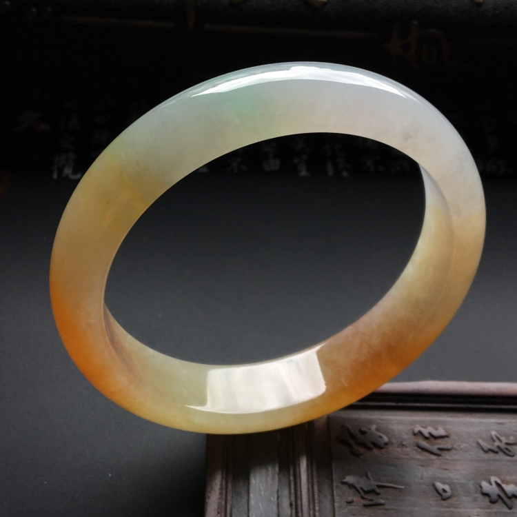 （超值推荐）糯冰种黄翡手镯（58.8mm）
