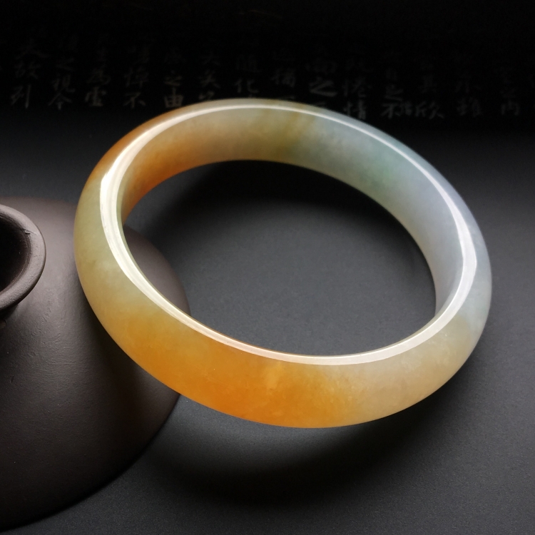 （超值推荐）糯冰种黄翡手镯（58.8mm）
