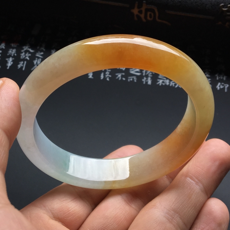 （超值推荐）糯冰种黄翡手镯（58.8mm）