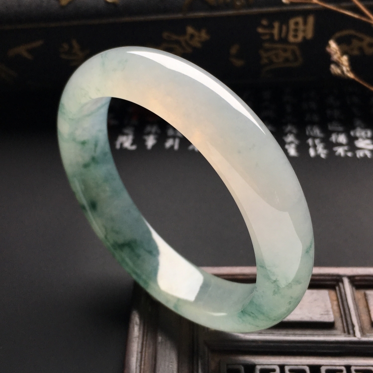 （超值推荐）冰种飘花手镯（54.5mm）