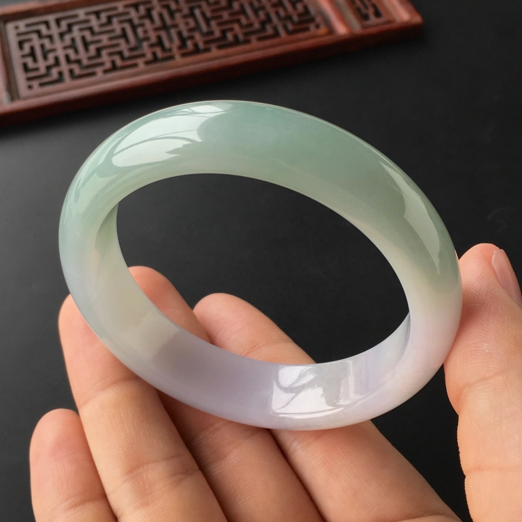 (超值推荐)糯冰种晴水紫罗兰手镯(56.4mm)
