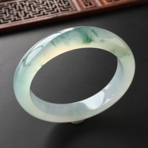 (超值推荐)冰种飘花手镯(56.5mm)