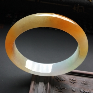 （超值推荐）糯冰种黄翡手镯（58.8mm）