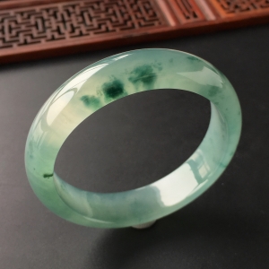 (超值推荐)冰种飘花手镯(56.1mm)