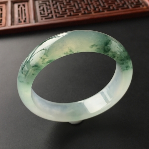 (超值推荐)冰种飘花手镯(53.7mm)