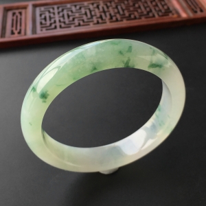 (超值推荐)冰种飘花手镯(57.5mm)
