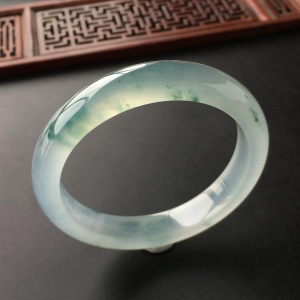 (超值推荐)冰种飘花手镯(54.3mm)