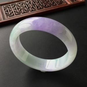 (超值推荐)糯冰种紫罗兰手镯(54.3mm)