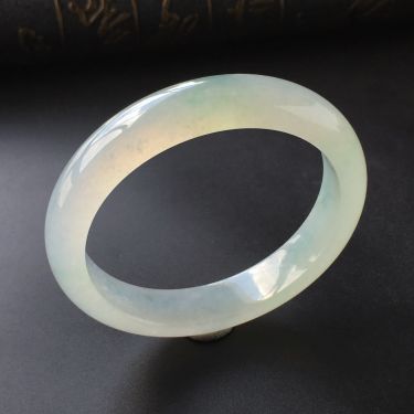 (超值推荐)冰种晴水略飘花手镯(57.9mm)