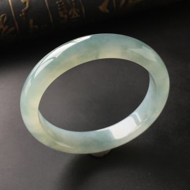 (超值推荐)冰种飘花手镯(56.6mm)
