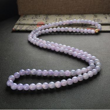 (超值推荐)糯冰种紫罗兰圆珠项链/108颗佛珠
