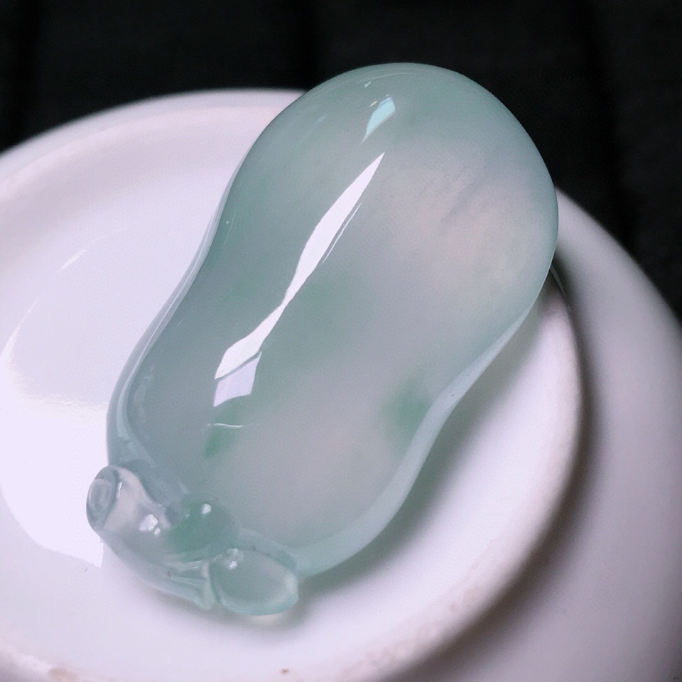 冰种福瓜挂件 翡翠
