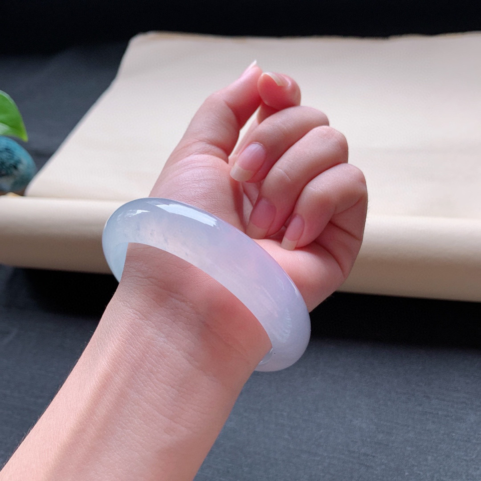 冰紫底正圈手镯58mm